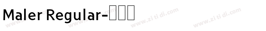 Maler Regular字体转换